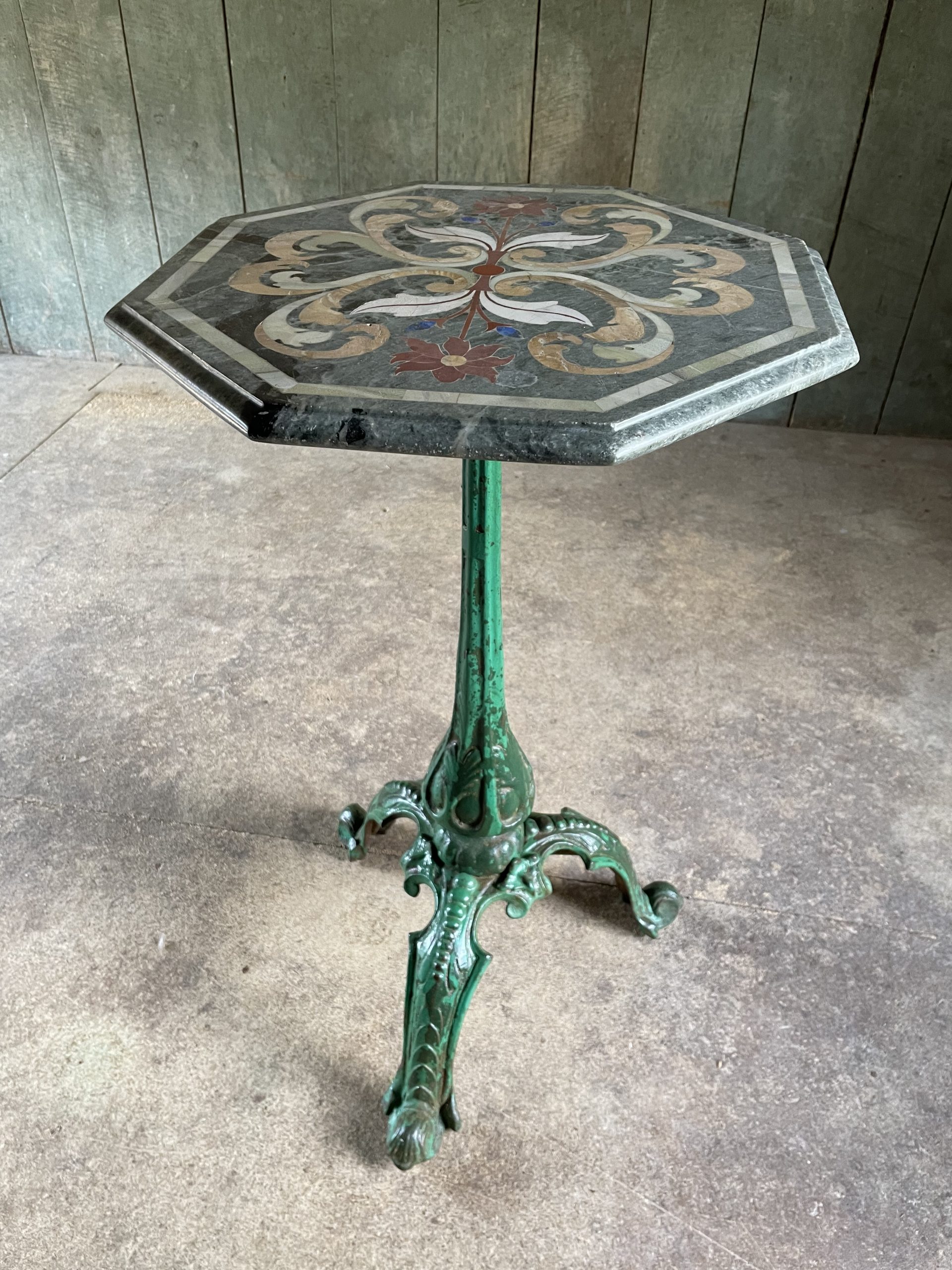 Pietra Dura and Cast Iron Table – Nook Antiques